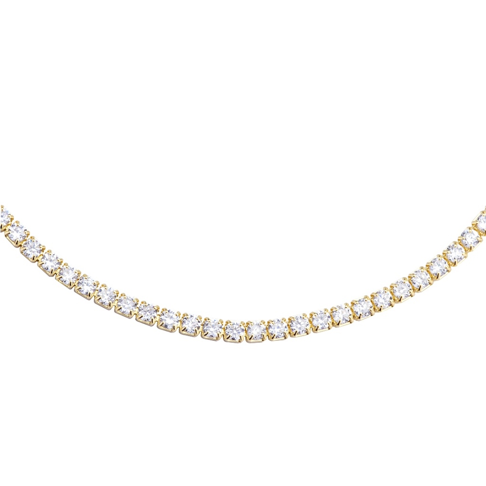 Tennis Choker Necklace, Gold Choker Necklace